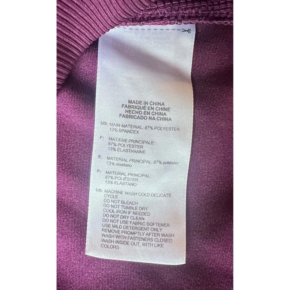 Adidas Golf Mens XL Purple Quarter Zip Pullover Long Sleeve Performance Shirt